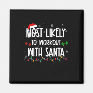 Aimant Très probable entraînement avec père Noël fun noël