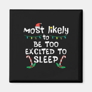 Aimant Très Probablement Excité À Dormir Noël Famille De 