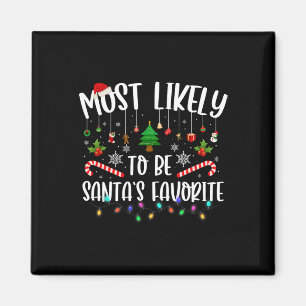 Aimant Très Probablement Père Noël Favorite Noël Famille