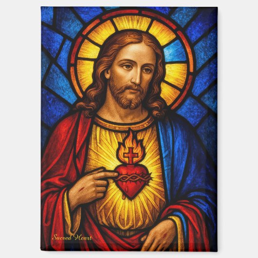 Aimant Très Saint-Cœur de Jésus (Recto)