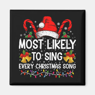 Aimant Très susceptible de chanter chaque chanson de Noël