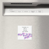 Aimant Trésoriser Ma Santé Fleurs Violettes (In Situ (Lave-vaisselle))