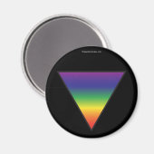 Aimant triangle arc-en-ciel - Arrière - plan noir (Recto/Verso)