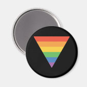 Aimant Triangle arc-en-ciel gay pride (Recto/Verso)