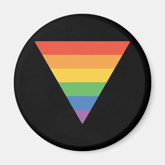 Aimant Triangle arc-en-ciel gay pride (Devant)