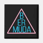 Aimant Triangle Bermudes avec texte moderne à l'intérieur (Devant)