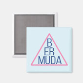 Aimant Triangle Bermudes avec texte moderne à l'intérieur (Recto/Verso)