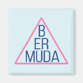 Aimant Triangle Bermudes avec texte moderne à l'intérieur (Devant)