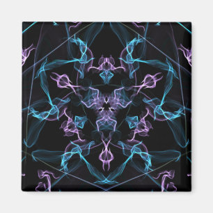 Aimant Triangle bleu et violet Mandala