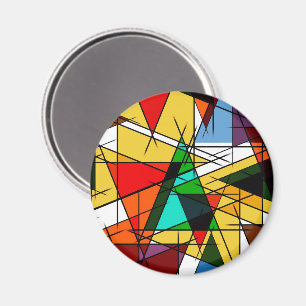 Aimant Triangle Coloré Géométrique Moderne