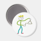 Aimant Triangle Joueur Stickman (Recto/Verso)
