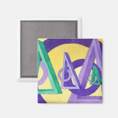 Aimant Triangles Abstraits (Recto/Verso)