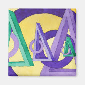 Aimant Triangles Abstraits (Devant)