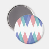 Aimant Triangles bleu et corail (Recto/Verso)