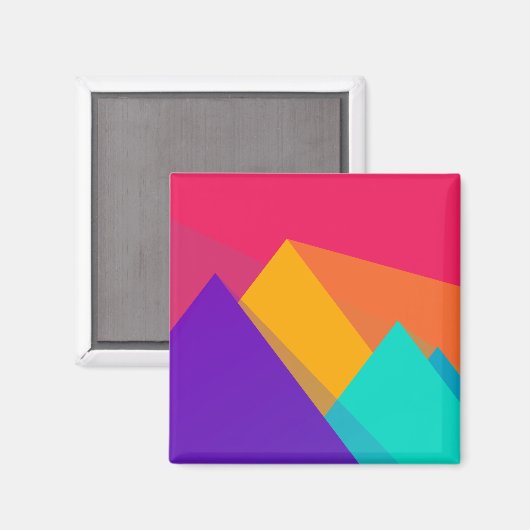 Aimant Triangles et pyramides géométriques de couleurs vi (Recto/Verso)