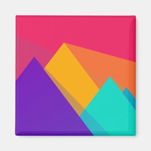 Aimant Triangles et pyramides géométriques de couleurs vi (Devant)