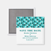 Aimant Triangles géométriques Enregistrer l'aimant de dat (Recto/Verso)