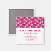 Aimant Triangles géométriques Enregistrer l'aimant de dat (Recto/Verso)