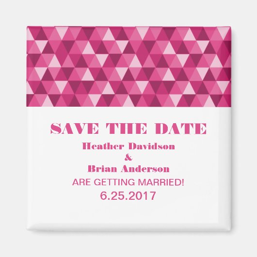 Aimant Triangles géométriques Enregistrer l'aimant de dat (Devant)