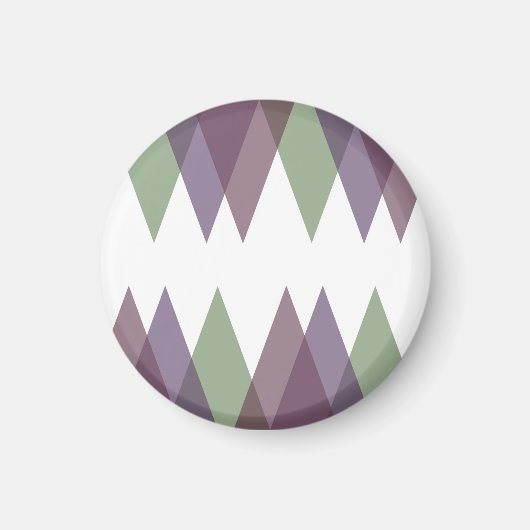 Aimant Triangles mauve et vert (Devant)