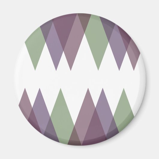 Aimant Triangles mauve et vert (Devant)