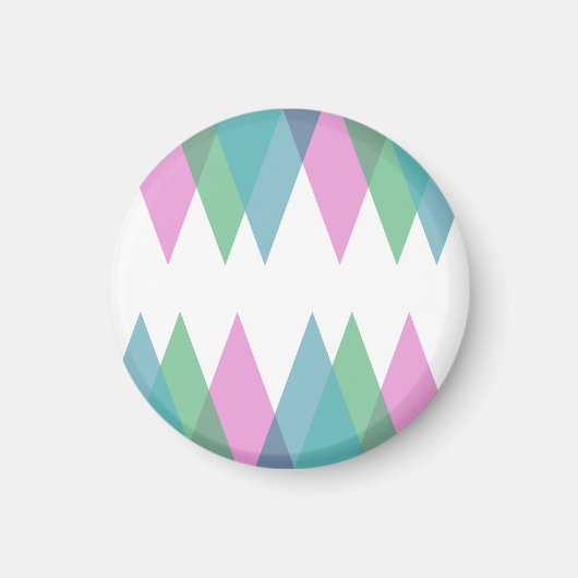 Aimant Triangles rose et vert (Devant)