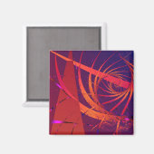 Aimant Triangulation Cool Abstrait Art Fractal (Recto/Verso)