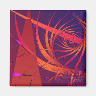 Aimant Triangulation Cool Abstrait Art Fractal