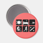 Aimant Triathlon drôle (Recto/Verso)