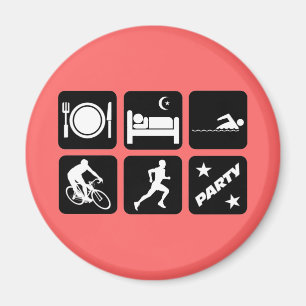 Aimant Triathlon drôle