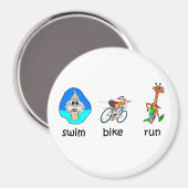 Aimant Triathlon drôle (Recto/Verso)