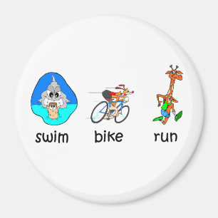 Aimant Triathlon drôle