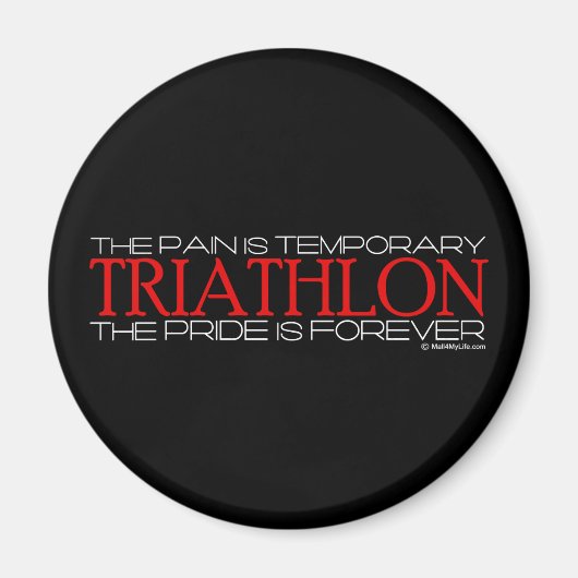 Aimant Triathlon - La fierté est éternelle (Devant)