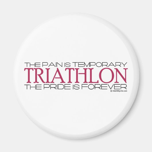 Aimant Triathlon - La fierté est éternelle (Devant)