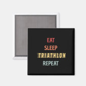 Aimant Triathlon - Manger Dormir Triathlon Répéter (Recto/Verso)