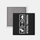 Aimant Triathlon paranormal - Cryptozoologie amusante (Recto/Verso)