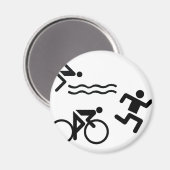 Aimant Triatholon - course à vélo nage (Recto/Verso)
