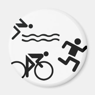 Aimant Triatholon - course à vélo nage