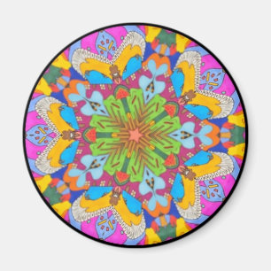 Aimant tribal de fleur d'étoile de mandala de