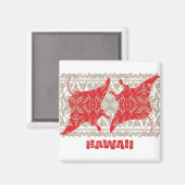 Aimant Tribal-Manta-Ray-Rouge (Recto/Verso)
