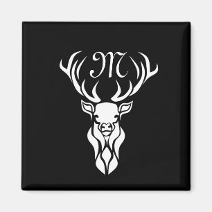 Aimant Tribal Snow Stadium White Silhouette Monogramme Ma