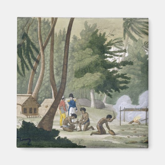 Aimant tribu Papu sur l'île de Rawak, assiette 20 de 'Le (Devant)