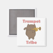 Aimant Tribu Trompette Chat Rose (Recto/Verso)