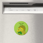 Aimant Tricératops Vert Cute Dinosaure Dessin (In Situ (Lave-vaisselle))