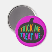 Aimant Trick Me Traite, Halloween Multi-Couleur (Recto/Verso)