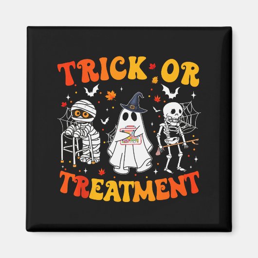 Aimant Trick Or Pt Physical Therapy Therast Halloween  (Devant)