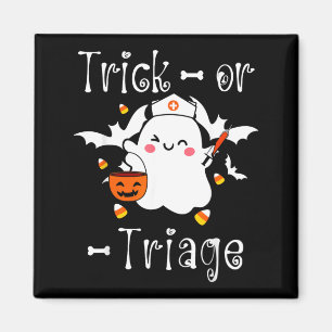 Aimant Trick Or Triage Infirmière de triage Fantôme Hallo