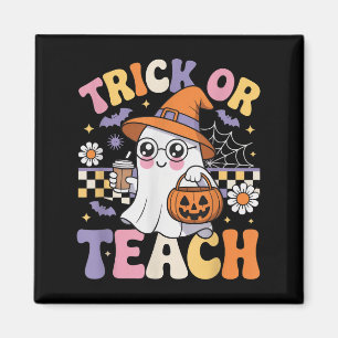 Aimant Trick Ou Enseignant Super Ghost Funny Hallowee