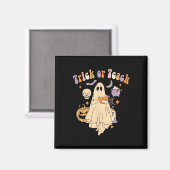 Aimant Trick Ou Enseigner Super Enseignant Halloween Retr (Recto/Verso)