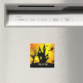 Aimant Trick ou régal, Nuit d'Halloween...Éffrayant (In Situ (Lave-vaisselle))